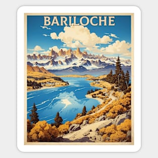 Bariloche Argentina Vintage Tourism Poster Sticker